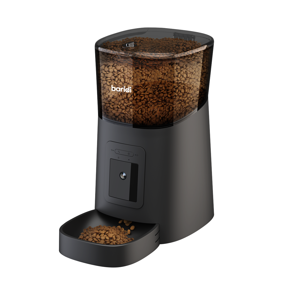 Baridi Automatic Pet Feeder with Camera, 6L Capacity, Black (DH231)