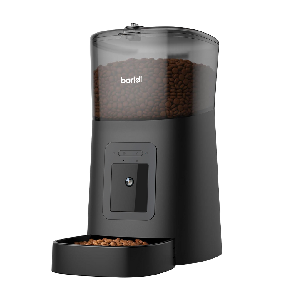 Baridi Automatic Pet Feeder with Camera, 6L Capacity, Black (DH231)