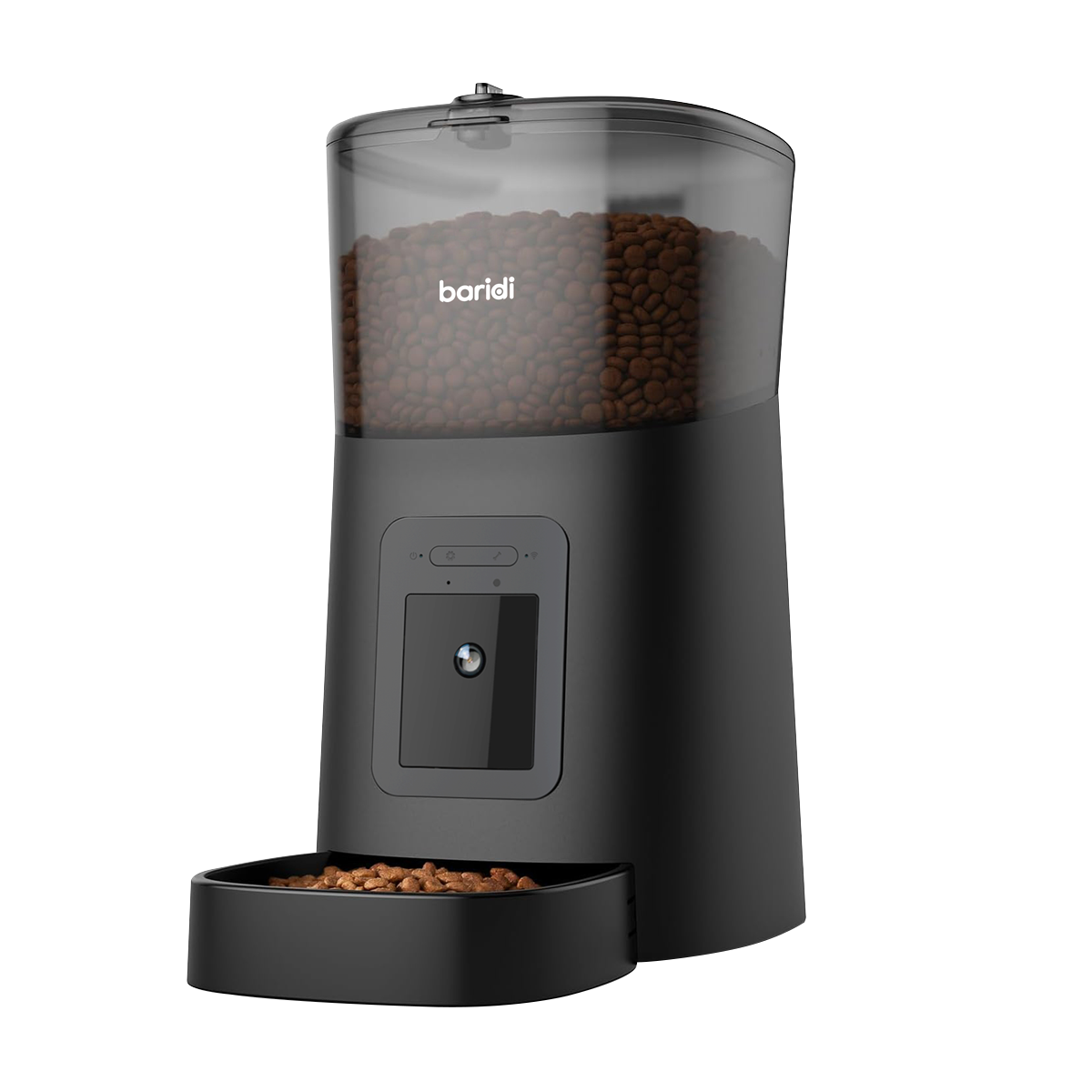 Baridi Automatic Pet Feeder with Camera, 6L Capacity, Black (DH231)