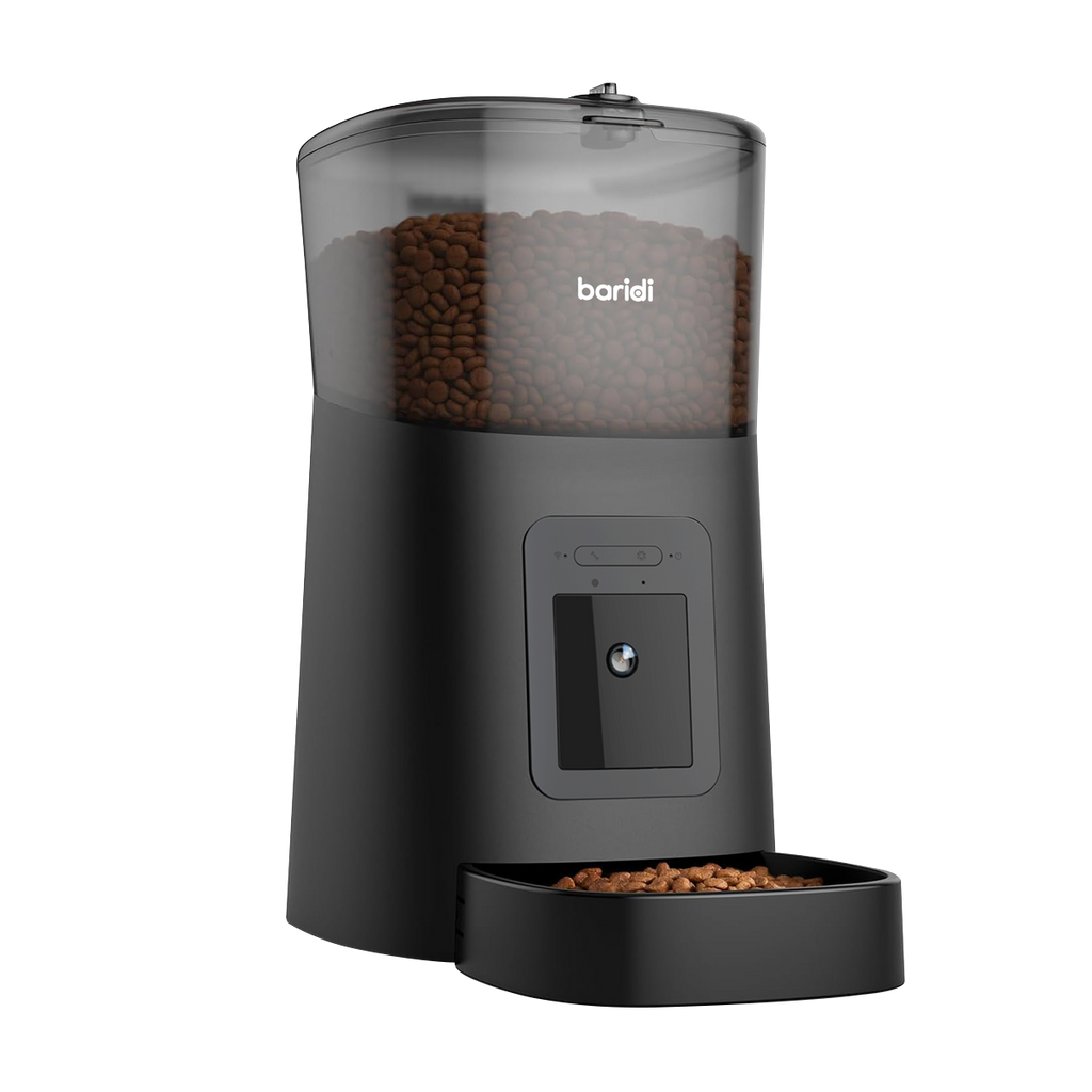 Baridi Automatic Pet Feeder with Camera, 6L Capacity, Black (DH231)