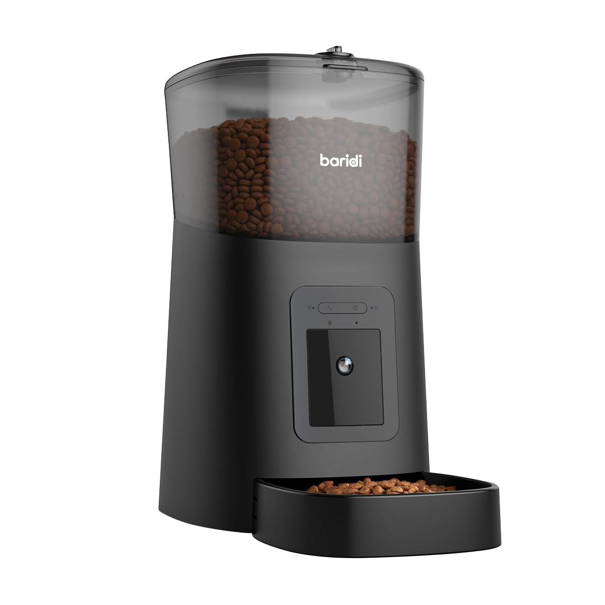 Baridi Automatic Pet Feeder with Camera, 6L Capacity, Black (DH231)