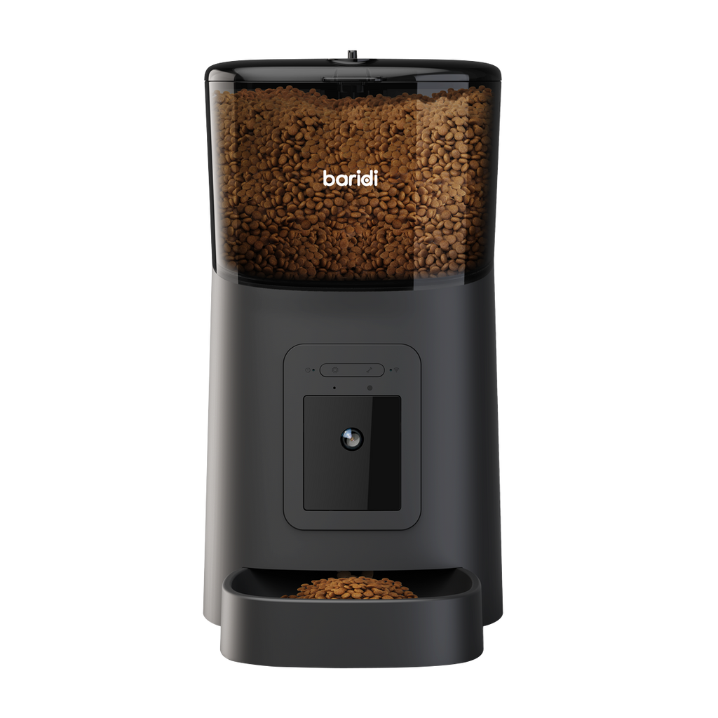 Baridi Automatic Pet Feeder with Camera, 6L Capacity, Black (DH231)