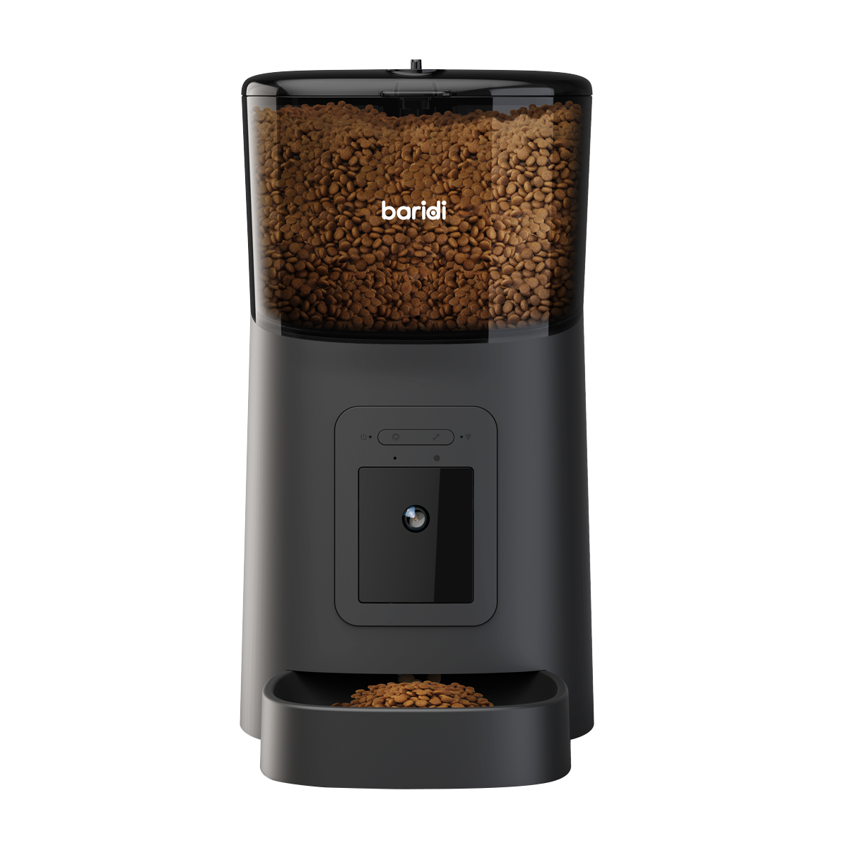 Baridi Automatic Pet Feeder with Camera, 6L Capacity, Black (DH231)