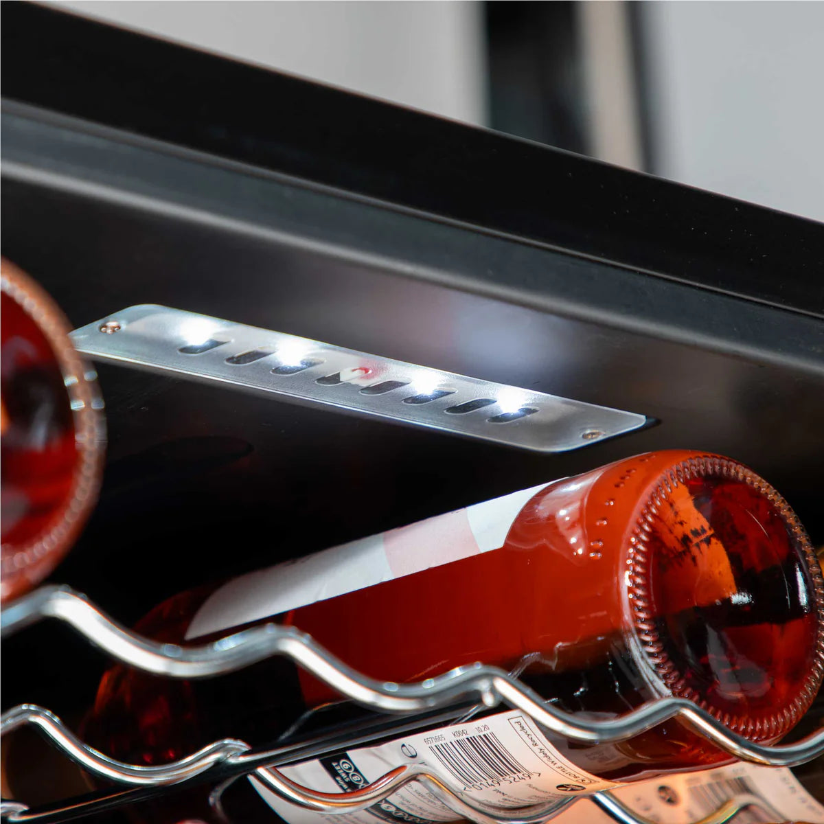 Baridi DH236 Dual Zone Wine Cooler Fridge with Digital Touchscreen Controls, LED Light, 52 Bottle Capacity, Black