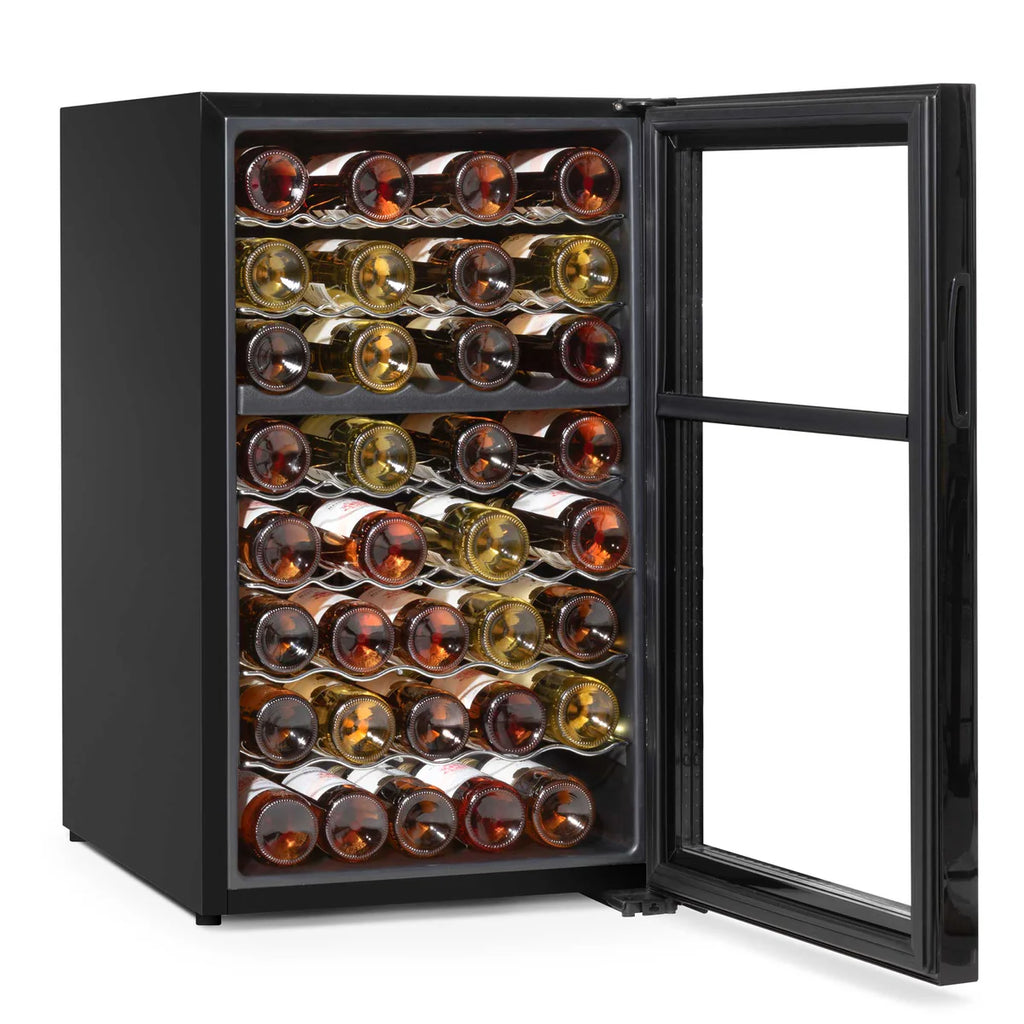 Baridi DH236 Dual Zone Wine Cooler Fridge with Digital Touchscreen Controls, LED Light, 52 Bottle Capacity, Black