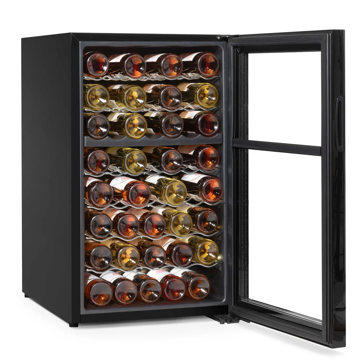 Baridi DH236 Dual Zone Wine Cooler Fridge with Digital Touchscreen Controls, LED Light, 52 Bottle Capacity, Black