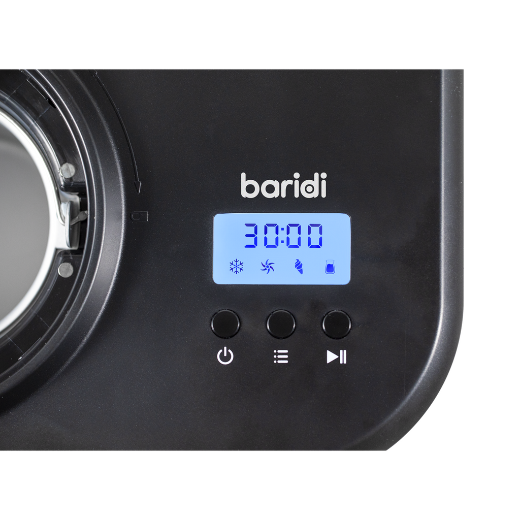 Baridi Automatic Churning Ice Cream Machine, 1L Capacity, Black (DH238)
