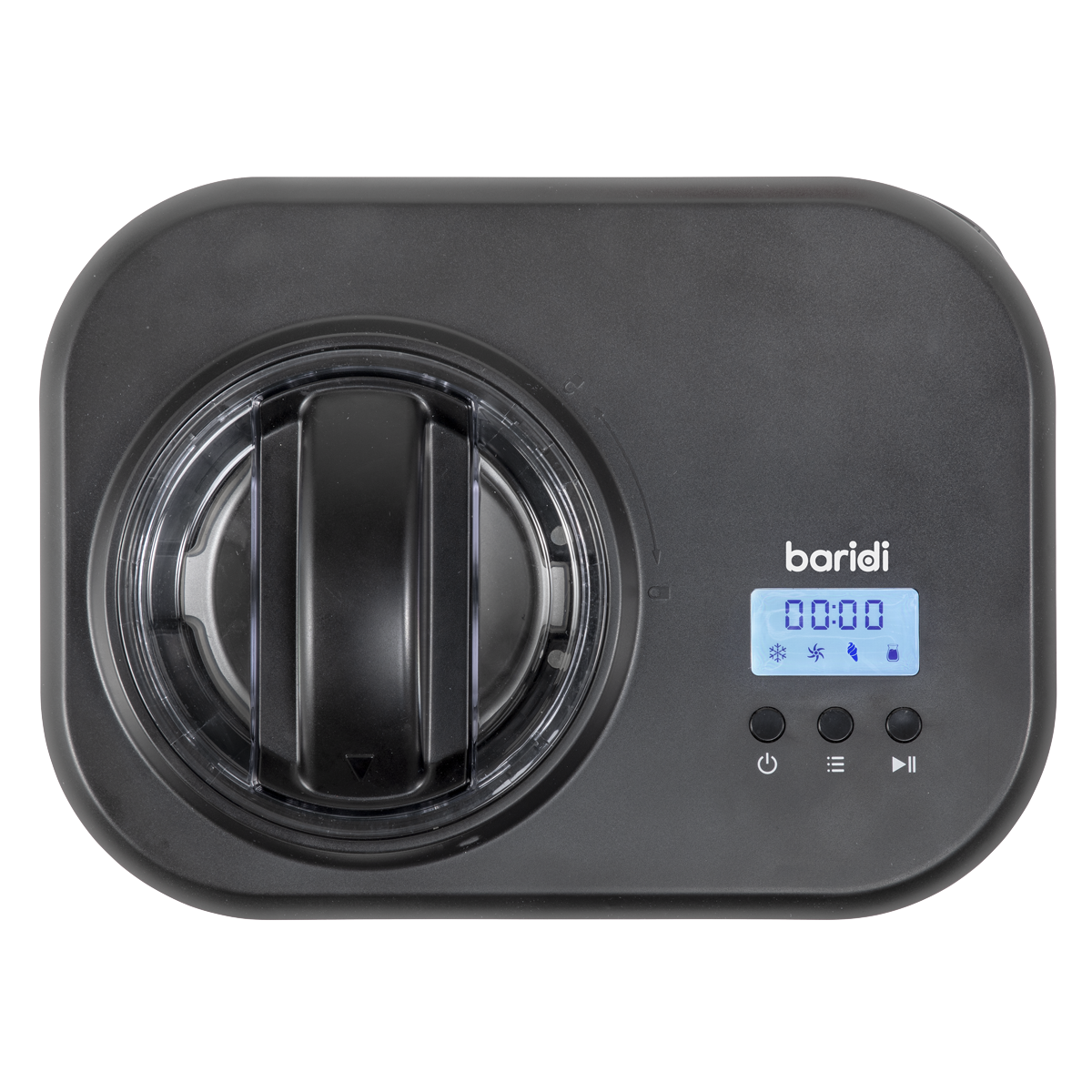 Baridi Automatic Churning Ice Cream Machine, 1L Capacity, Black (DH238)