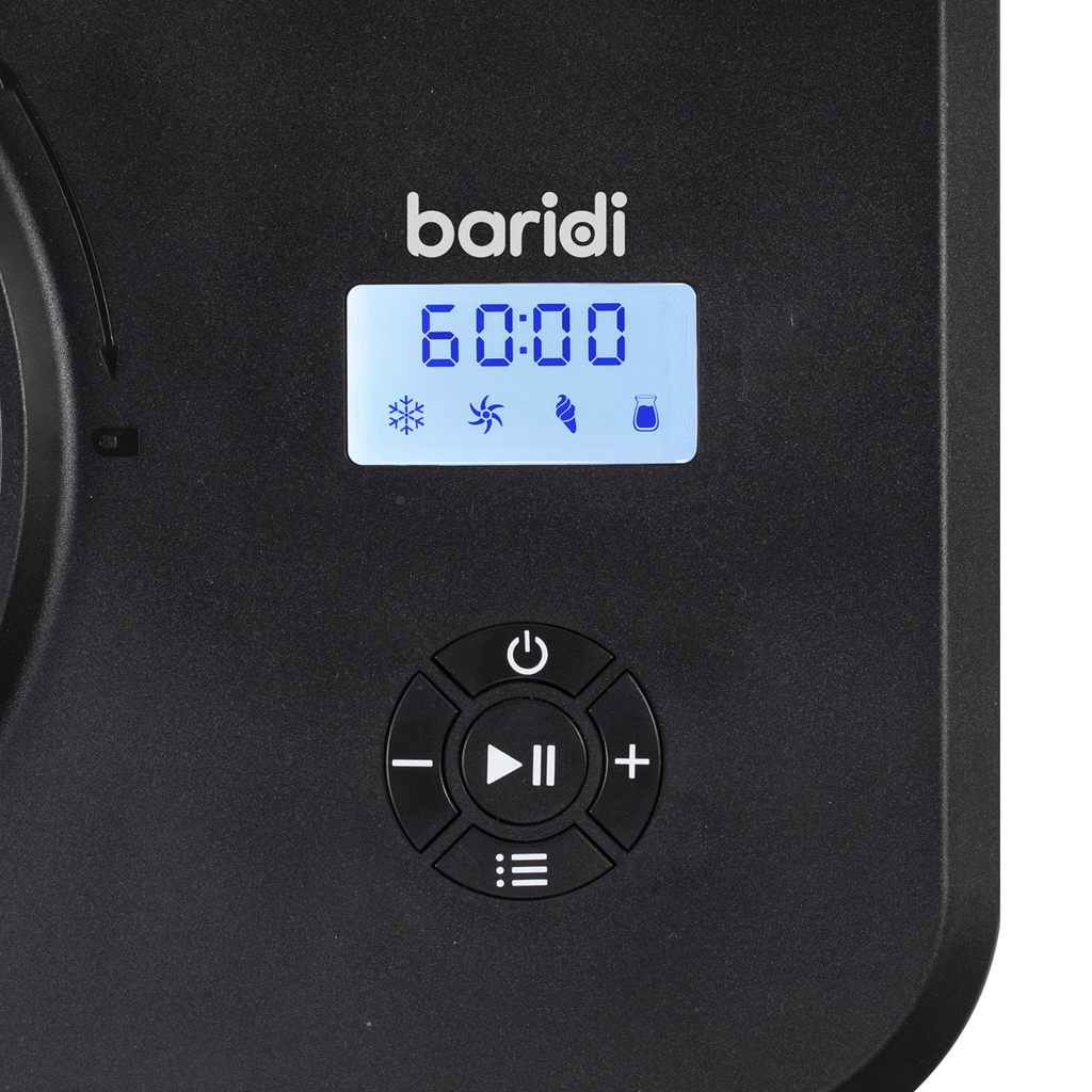 Baridi Automatic Churning Ice Cream Machine, 1.5L Capacity, Black (DH240)