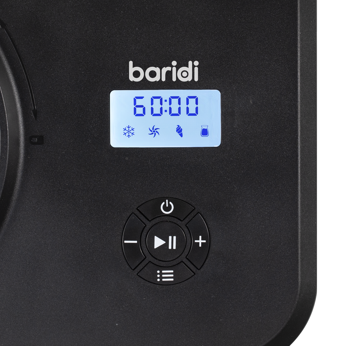 Baridi Automatic Churning Ice Cream Machine, 1.5L Capacity, Black (DH240)