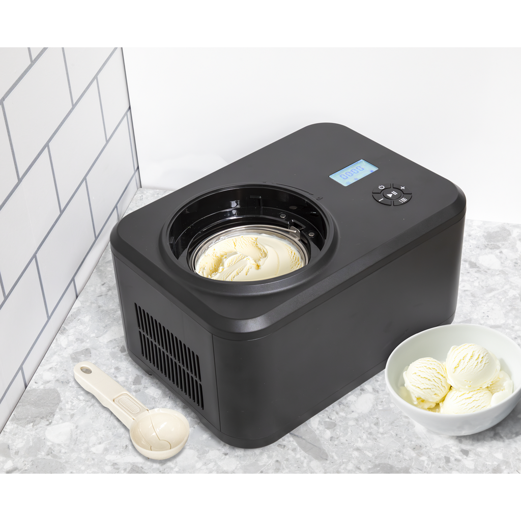 Baridi Automatic Churning Ice Cream Machine, 1.5L Capacity, Black (DH240)