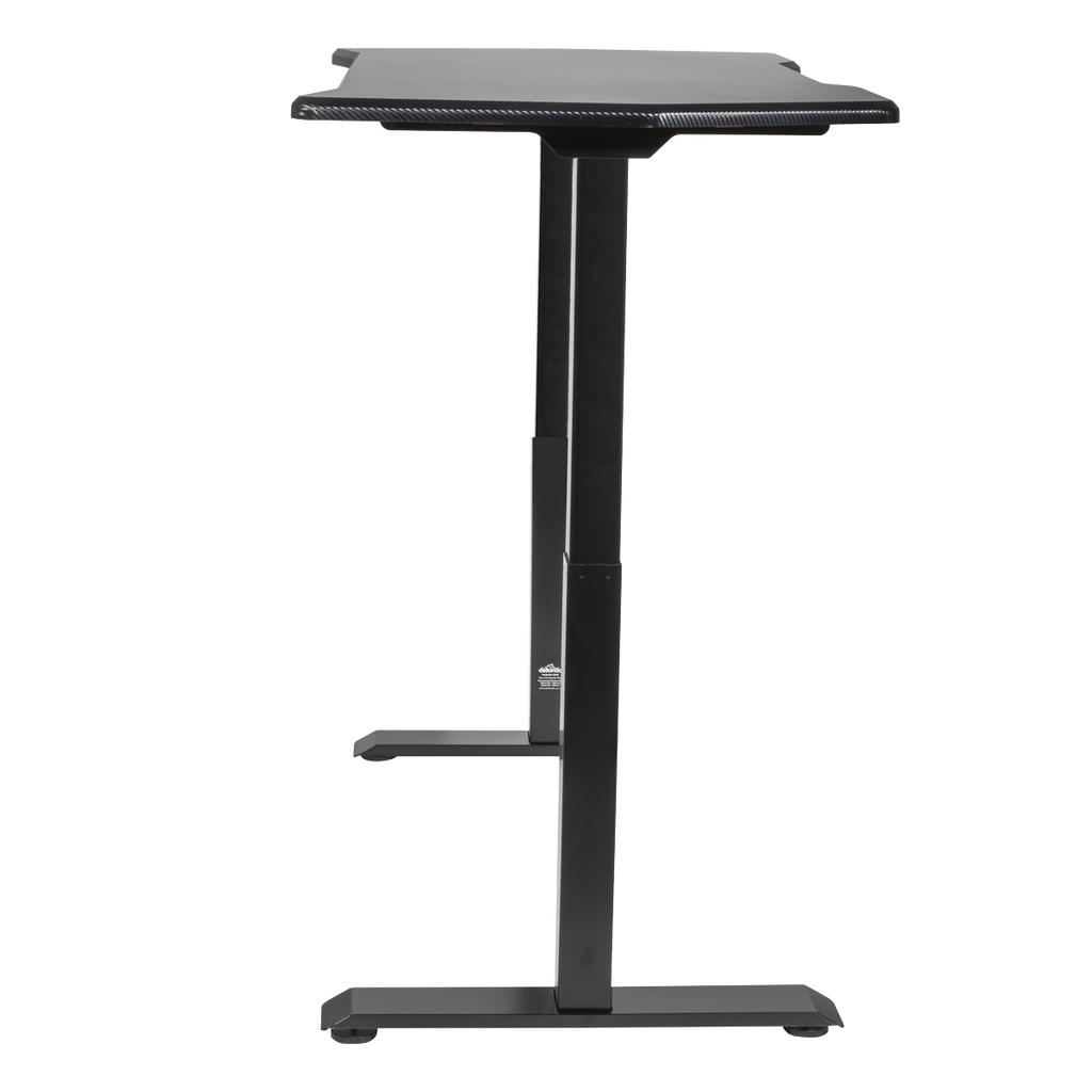 Dellonda Carbon Fibre Effect Electric Height Adjustable Standing Desk, 1400 x 700mm Dual Motor 100kg
