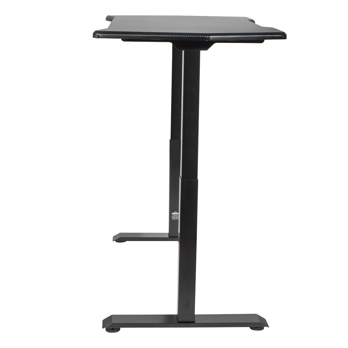 Dellonda Carbon Fibre Effect Electric Height Adjustable Standing Desk, 1400 x 700mm Dual Motor 100kg
