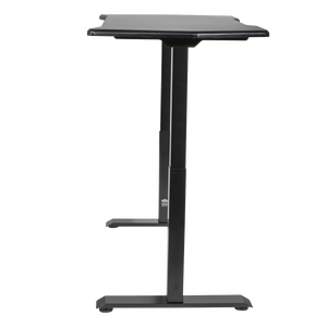 Dellonda Carbon Fibre Effect Electric Height Adjustable Standing Desk, 1400 x 700mm Dual Motor 100kg