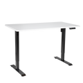 Dellonda Single Motor Height-Adjustable Desk, 140 x 70cm, White Desktop (DH244)