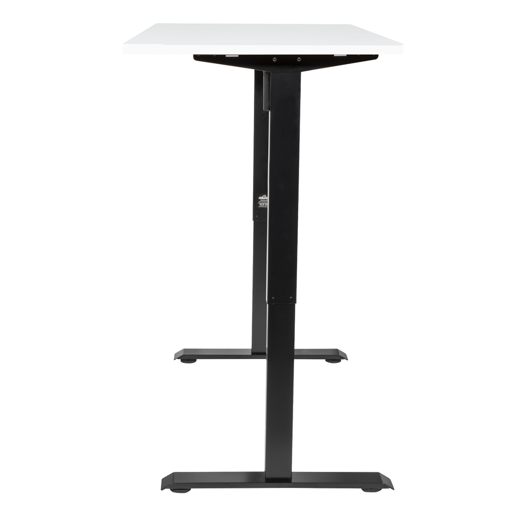 Dellonda Single Motor Height-Adjustable Desk, 140 x 70cm, White Desktop (DH244)
