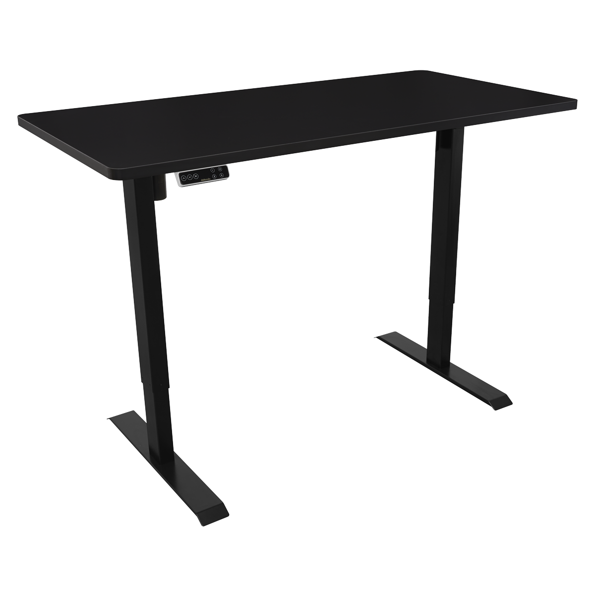 Dellonda Single Motor Height-Adjustable Desk, 140 x 70cm, Black Desktop (DH245) (Factory Refurbished A)