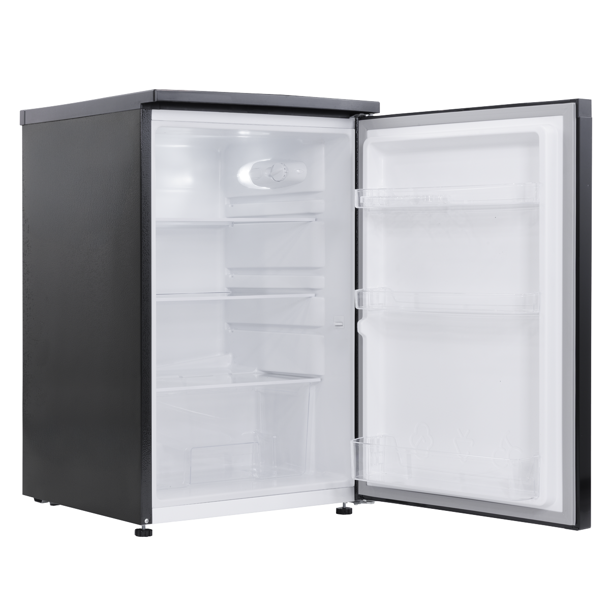 Baridi 55cm Undercounter Larder Fridge, 130L Capacity - Black