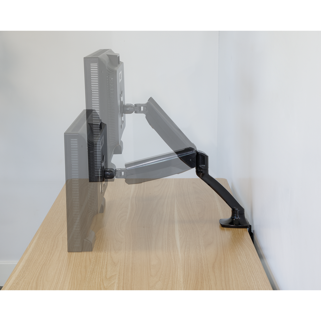 Dellonda Single Monitor Adjustable Arm with 360° Rotation, Black (DH24)