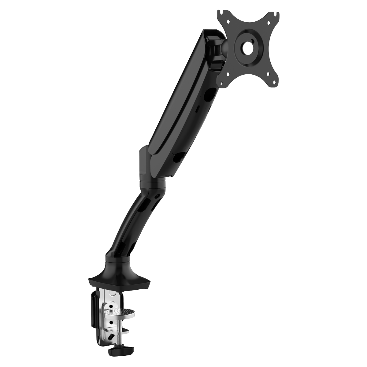 Dellonda Adjustable Single Monitor Arm with 360° Rotation - Black