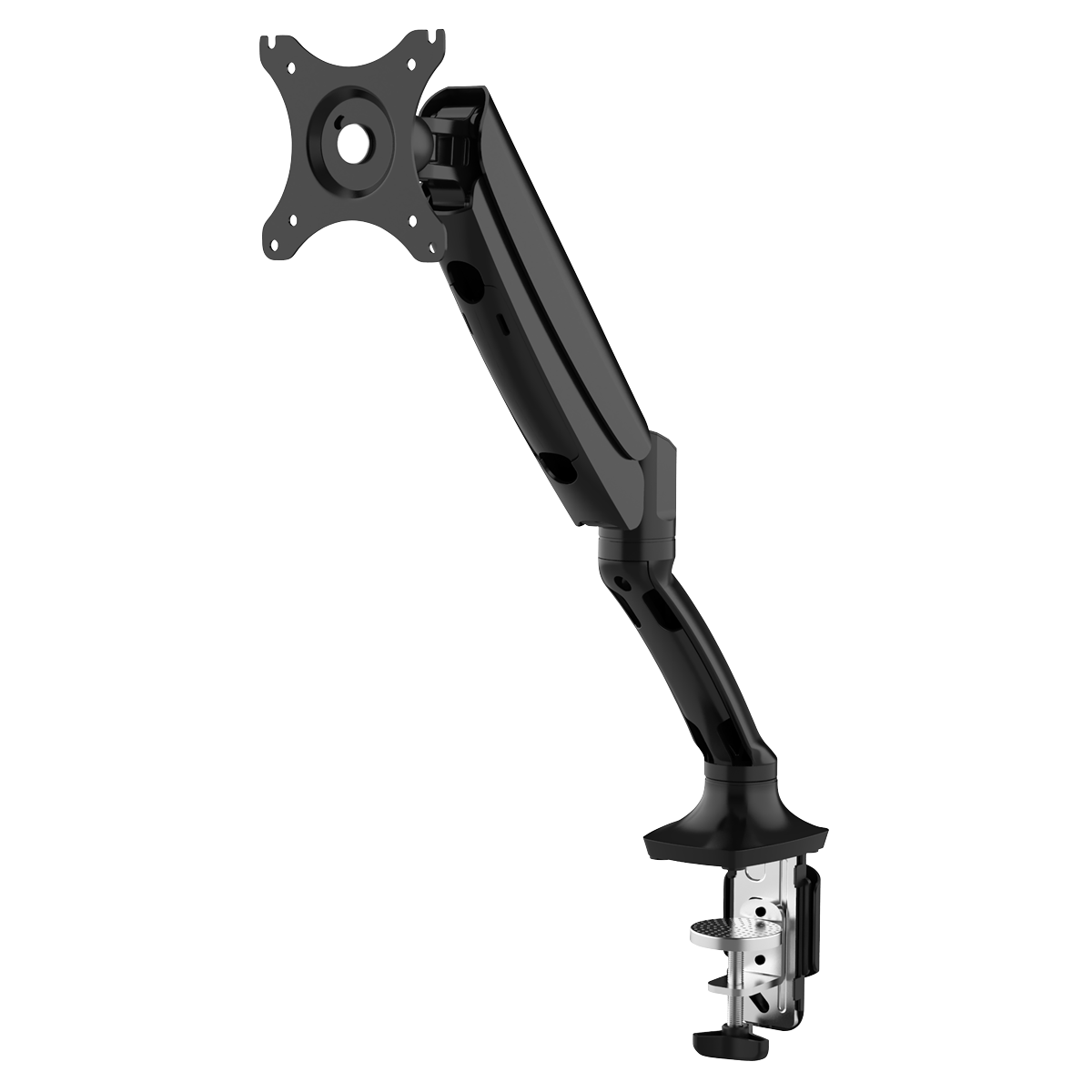 Dellonda Adjustable Single Monitor Arm with 360° Rotation - Black