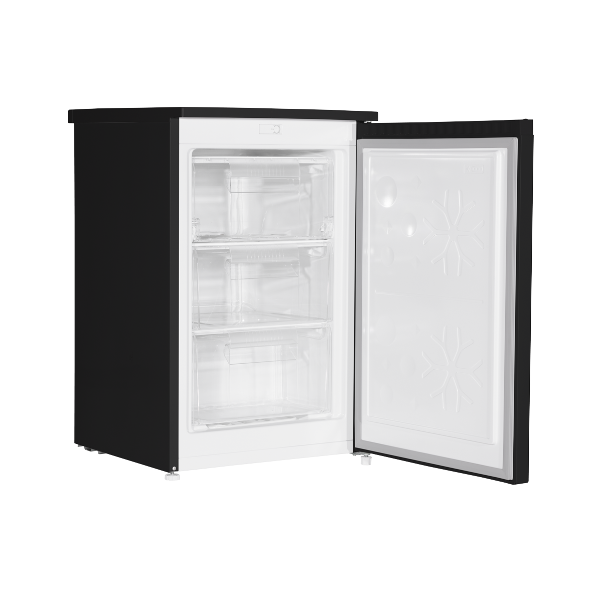 Baridi Freestanding Undercounter Freezer, 85L Capacity, Black (DH251)