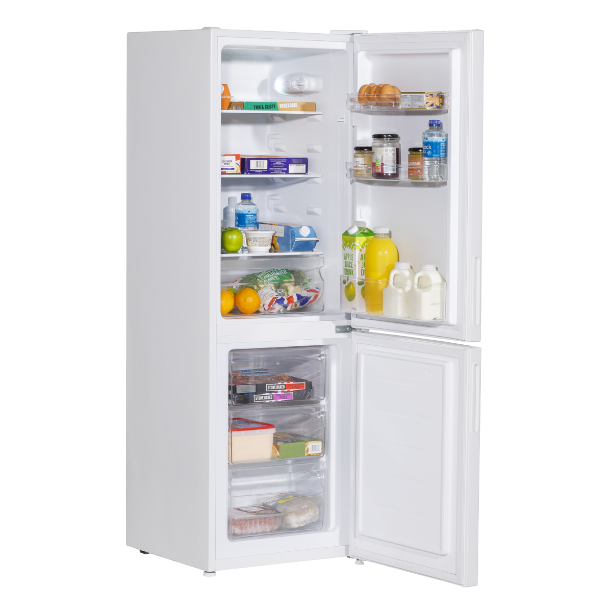 Baridi 70/30 Low Frost Fridge Freezer, 157L Capacity, White (DH252)
