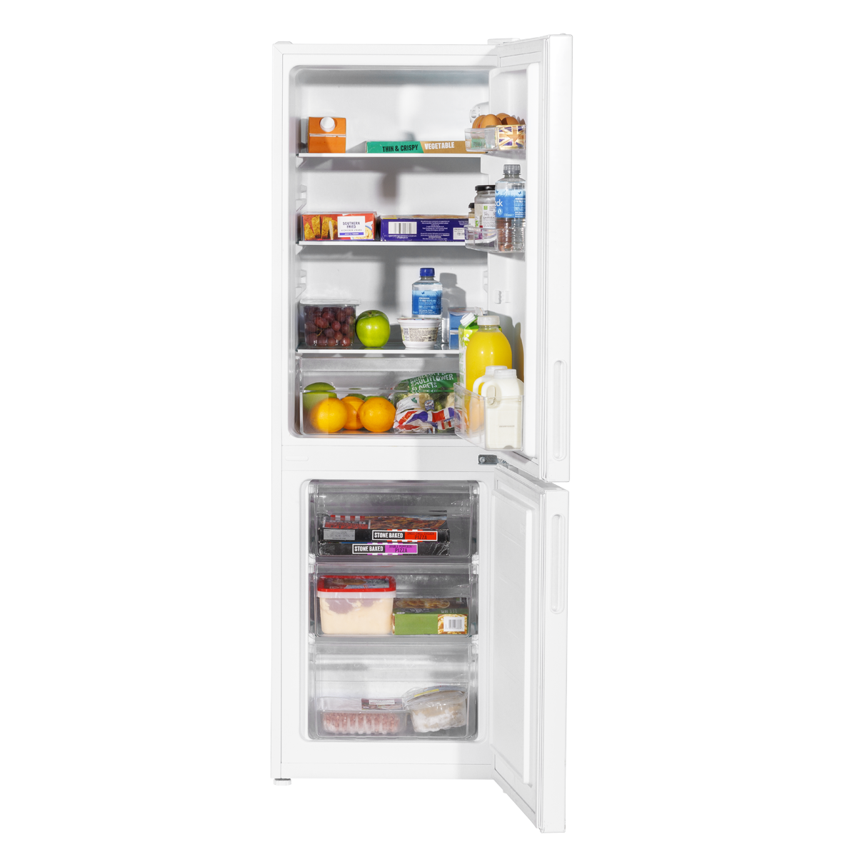 Baridi 70/30 Low Frost Fridge Freezer, 157L Capacity, White (DH252)
