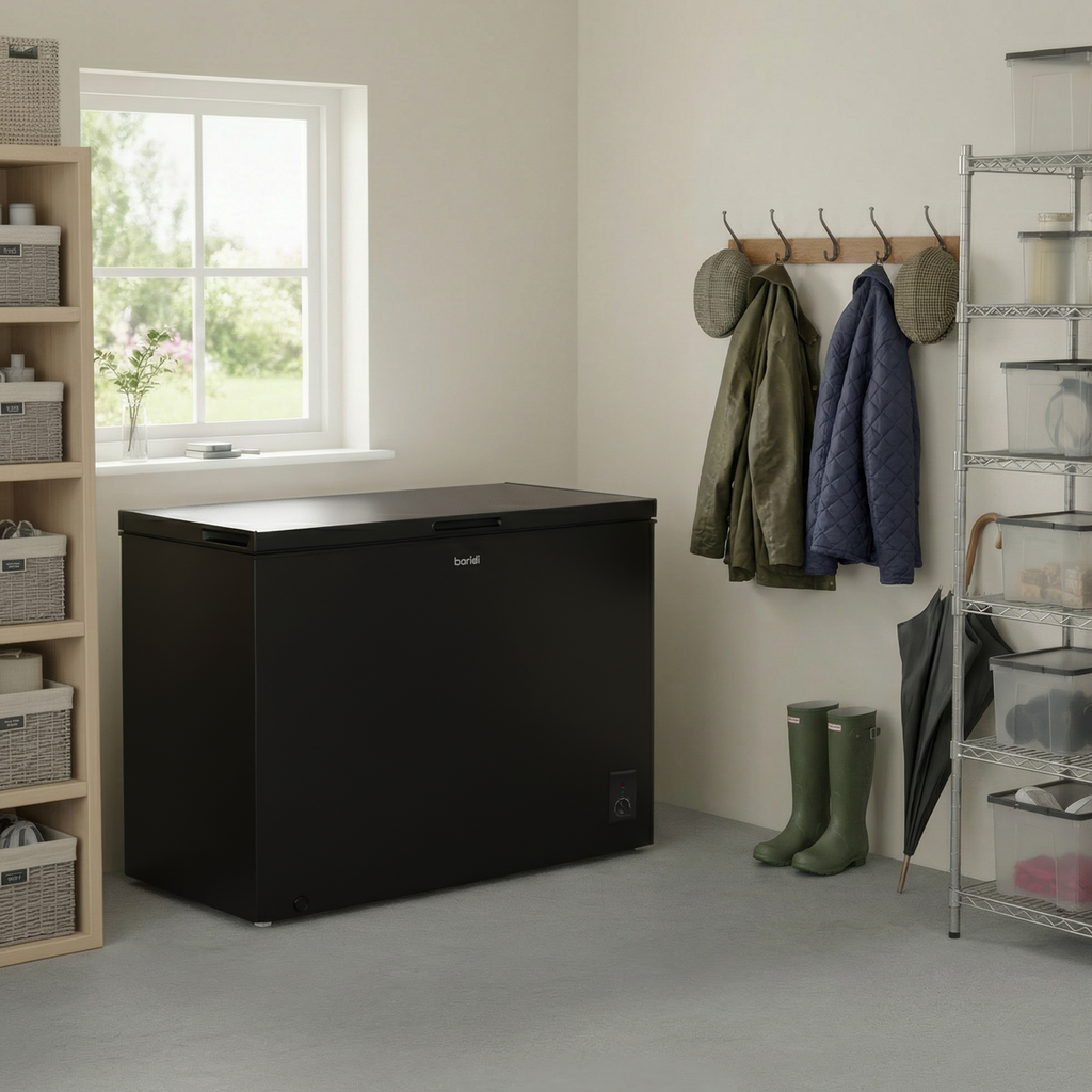 Baridi Freestanding Chest Freezer 254L Capacity - Black