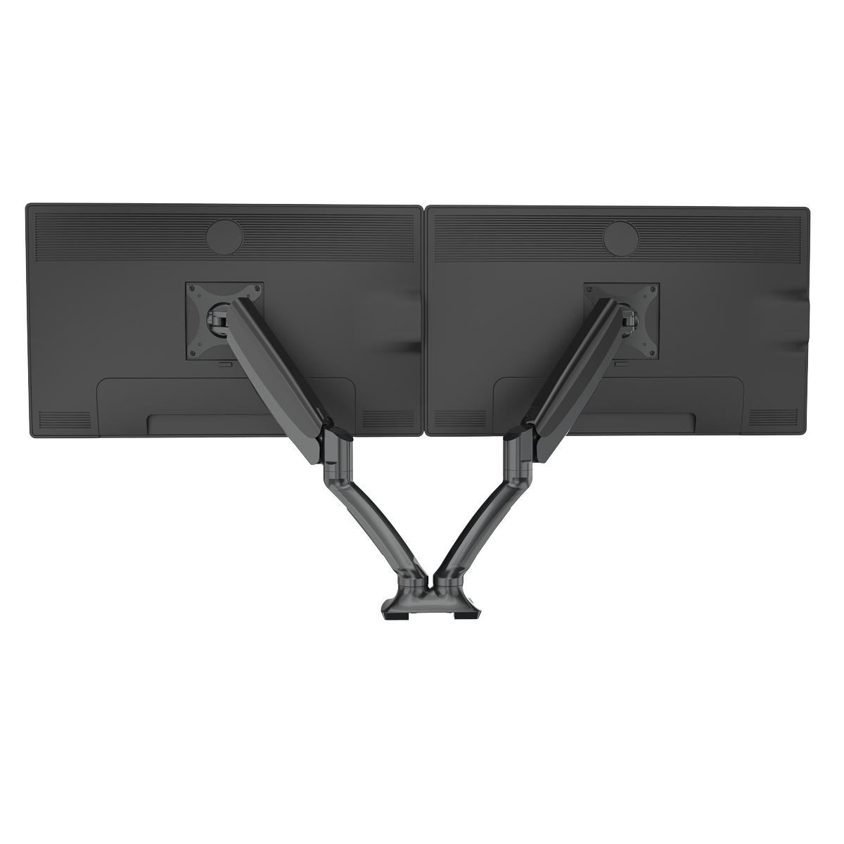 Dellonda Double Monitor Adjustable Arm with 360° Rotation, Black (DH25)
