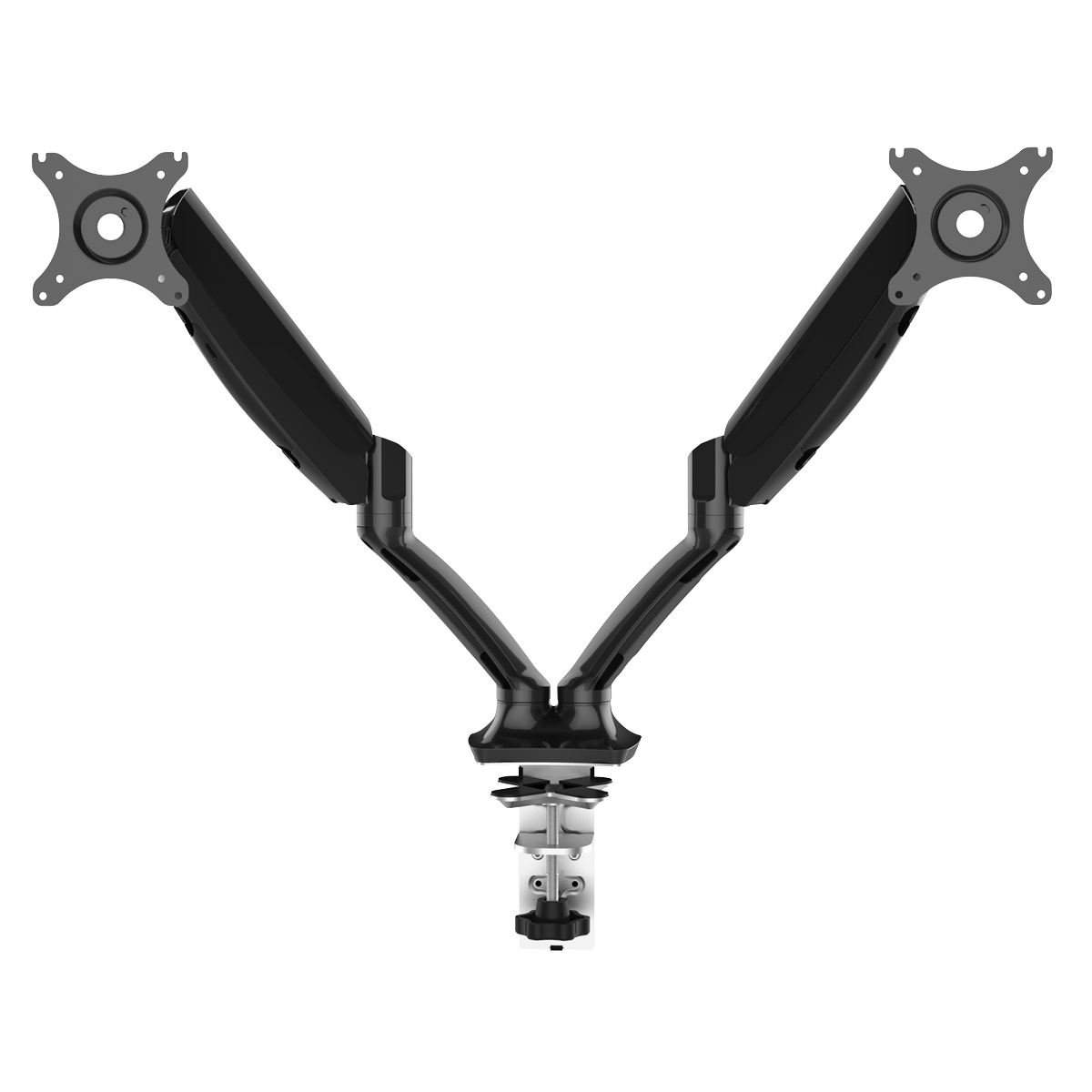 Dellonda Double Monitor Adjustable Arm with 360° Rotation, Black (DH25)