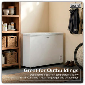 Baridi Freestanding Chest Freezer 299L Capacity - White