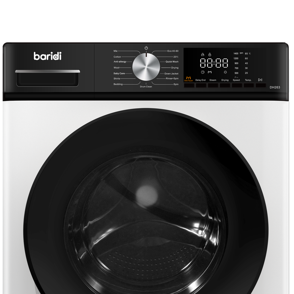 Baridi 8/5kg Washer Dryer, Front Loading, 1400rpm, White
