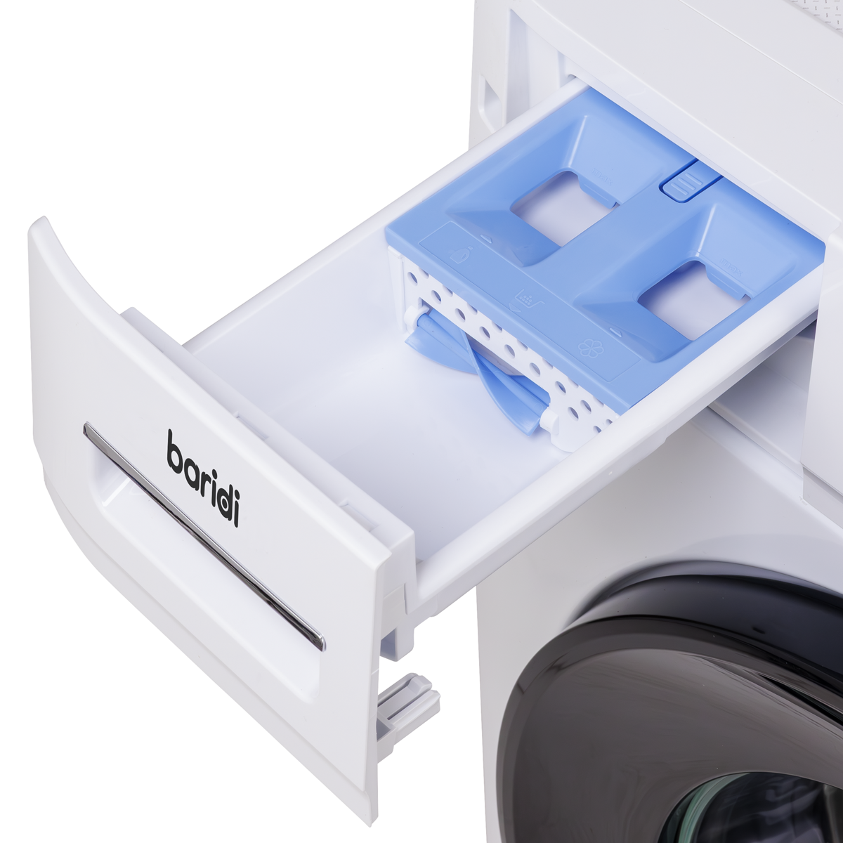 Baridi 8/5kg Washer Dryer, Front Loading, 1400rpm, White