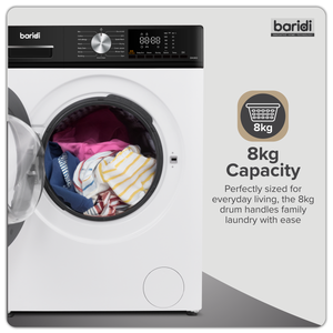 Baridi 8/5kg Washer Dryer, Front Loading, 1400rpm, White