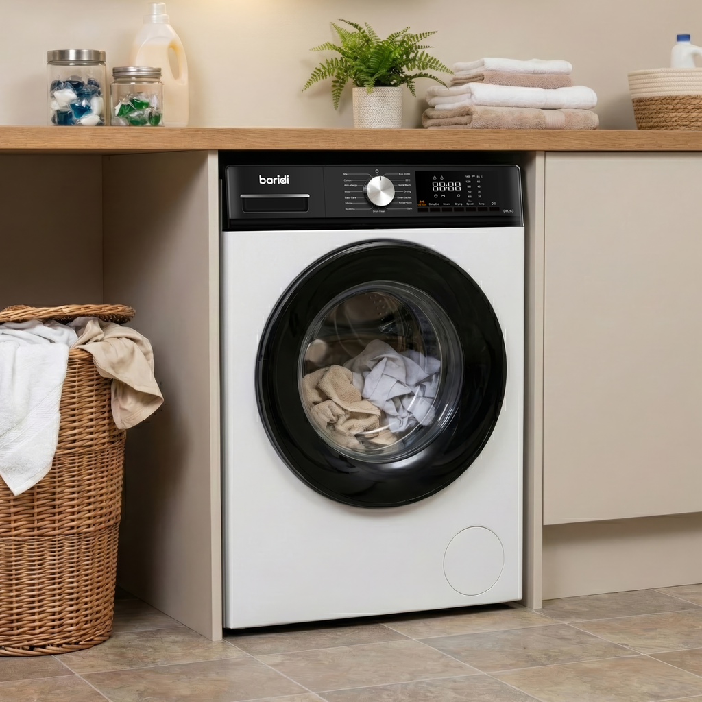 Baridi 8/5kg Washer Dryer, Front Loading, 1400rpm, White