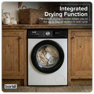 Baridi 8/5kg Washer Dryer, Front Loading, 1400rpm, White