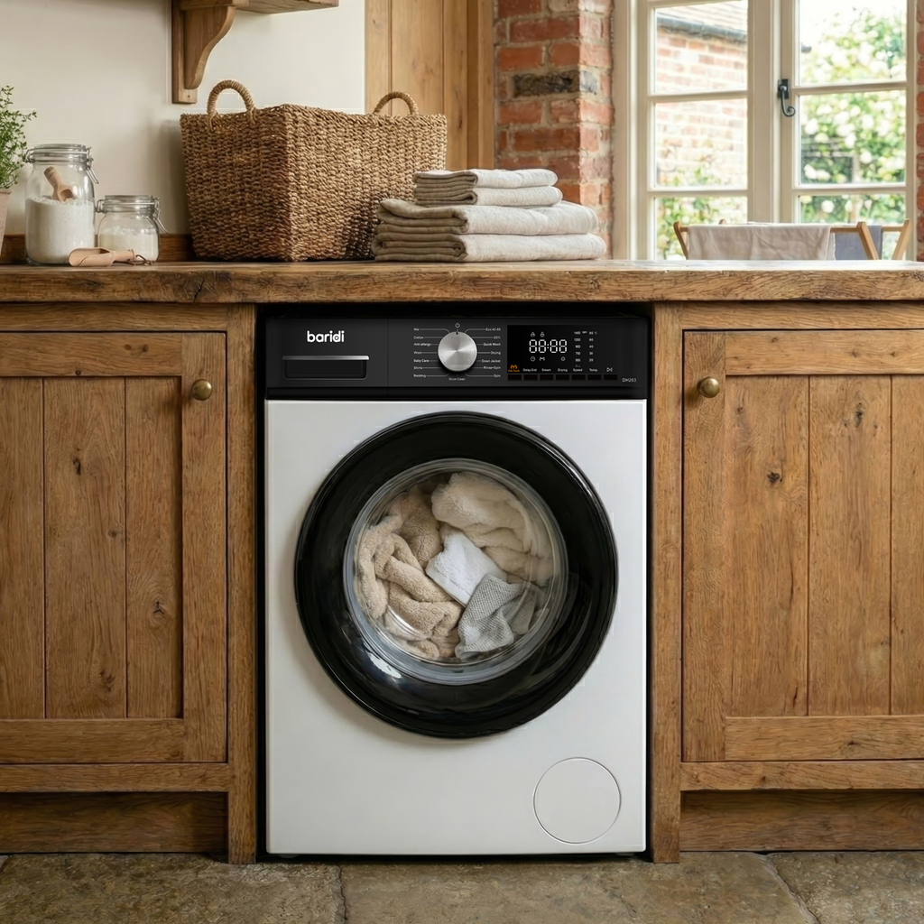 Baridi 8/5kg Washer Dryer, Front Loading, 1400rpm, White