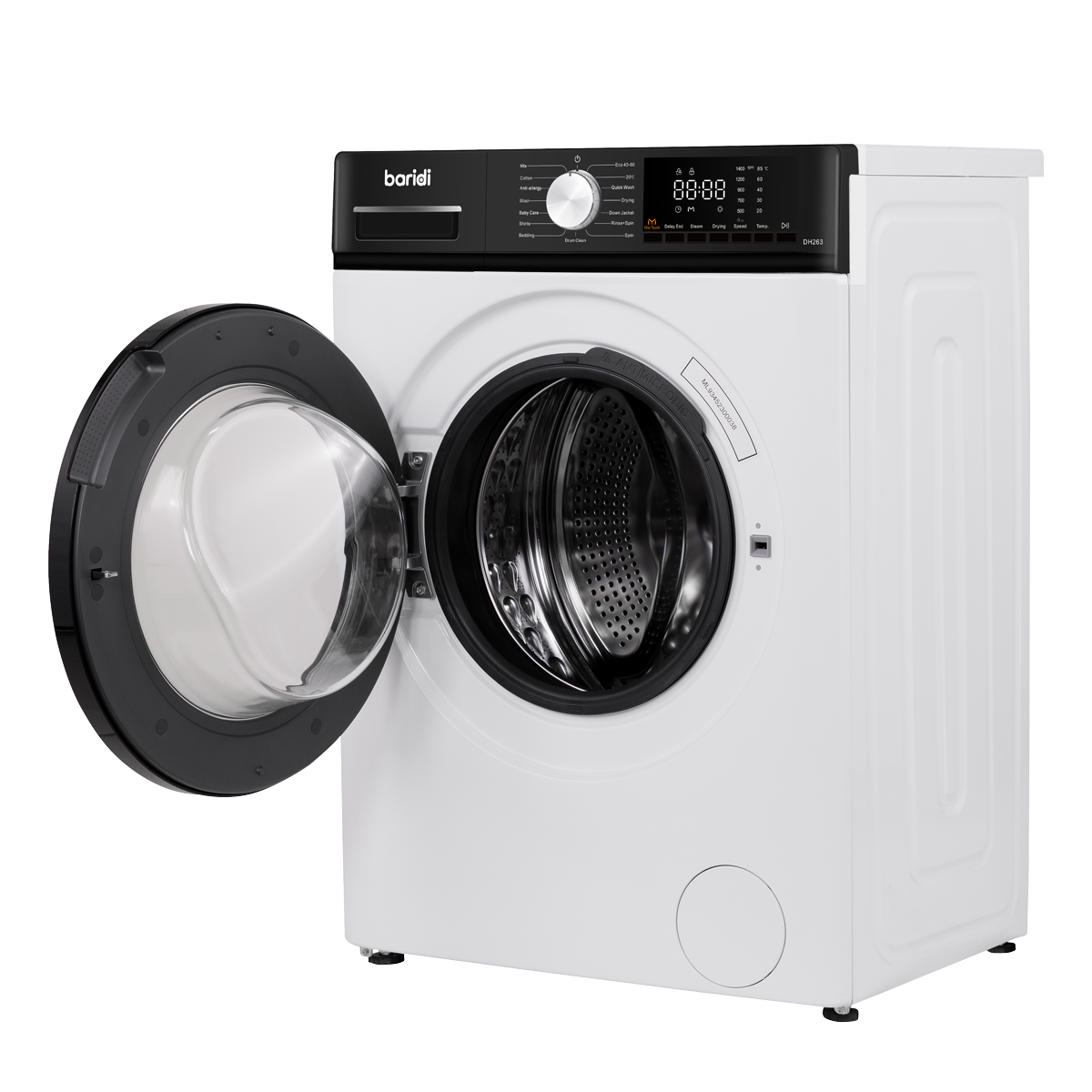 Baridi 8/5kg Washer Dryer, Front Loading, 1400rpm, White
