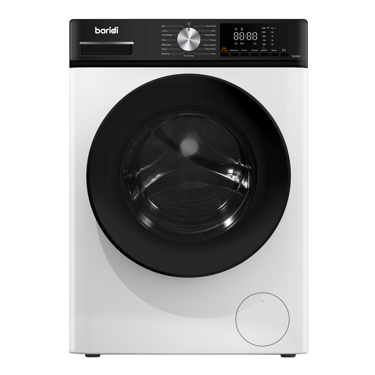 Baridi 8/5kg Washer Dryer, Front Loading, 1400rpm, White
