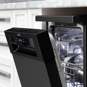 Baridi DH267 Slimline Freestanding Dishwasher 45cm, 10 Place Settings, 8 Programmes, Black