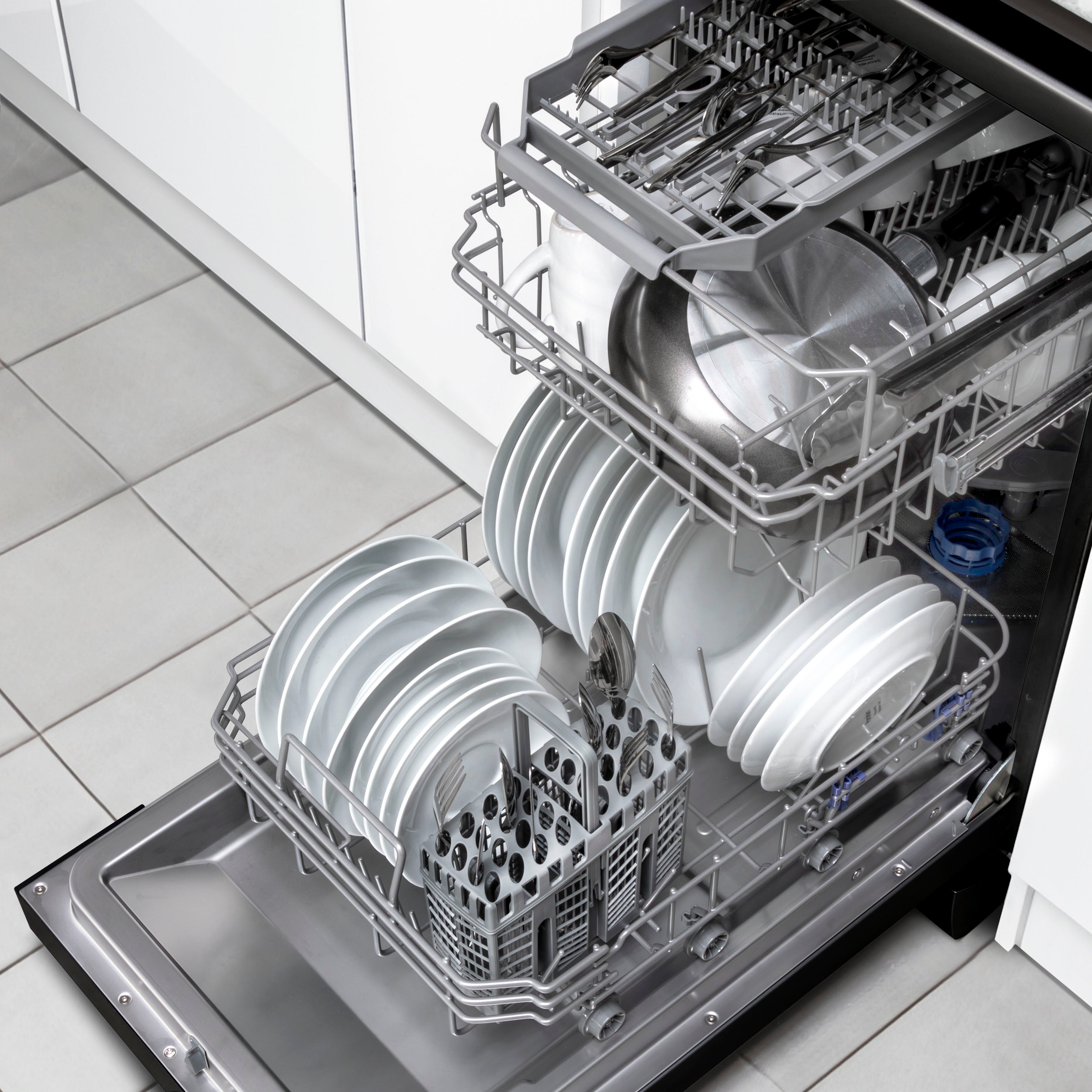 Baridi DH267 Slimline Freestanding Dishwasher 45cm, 10 Place Settings, 8 Programmes, Black