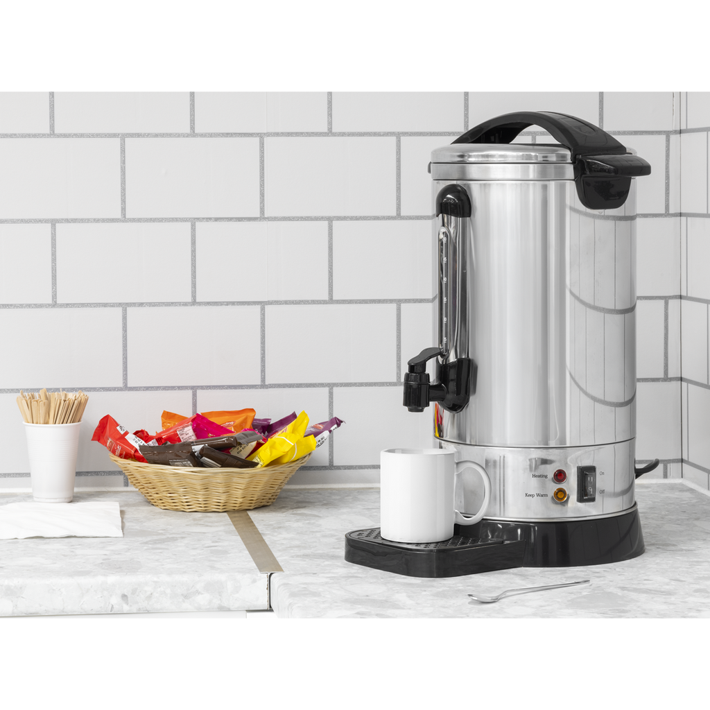 Baridi Hot Water Boiler/Tea Urn, 10L Capacity, Stainless Steel (DH269)
