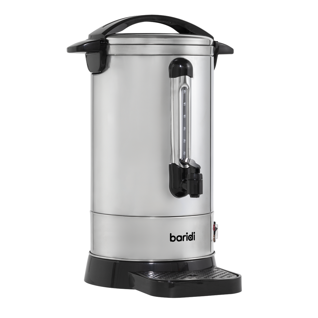 Baridi Hot Water Boiler/Tea Urn, 10L Capacity, Stainless Steel (DH269)