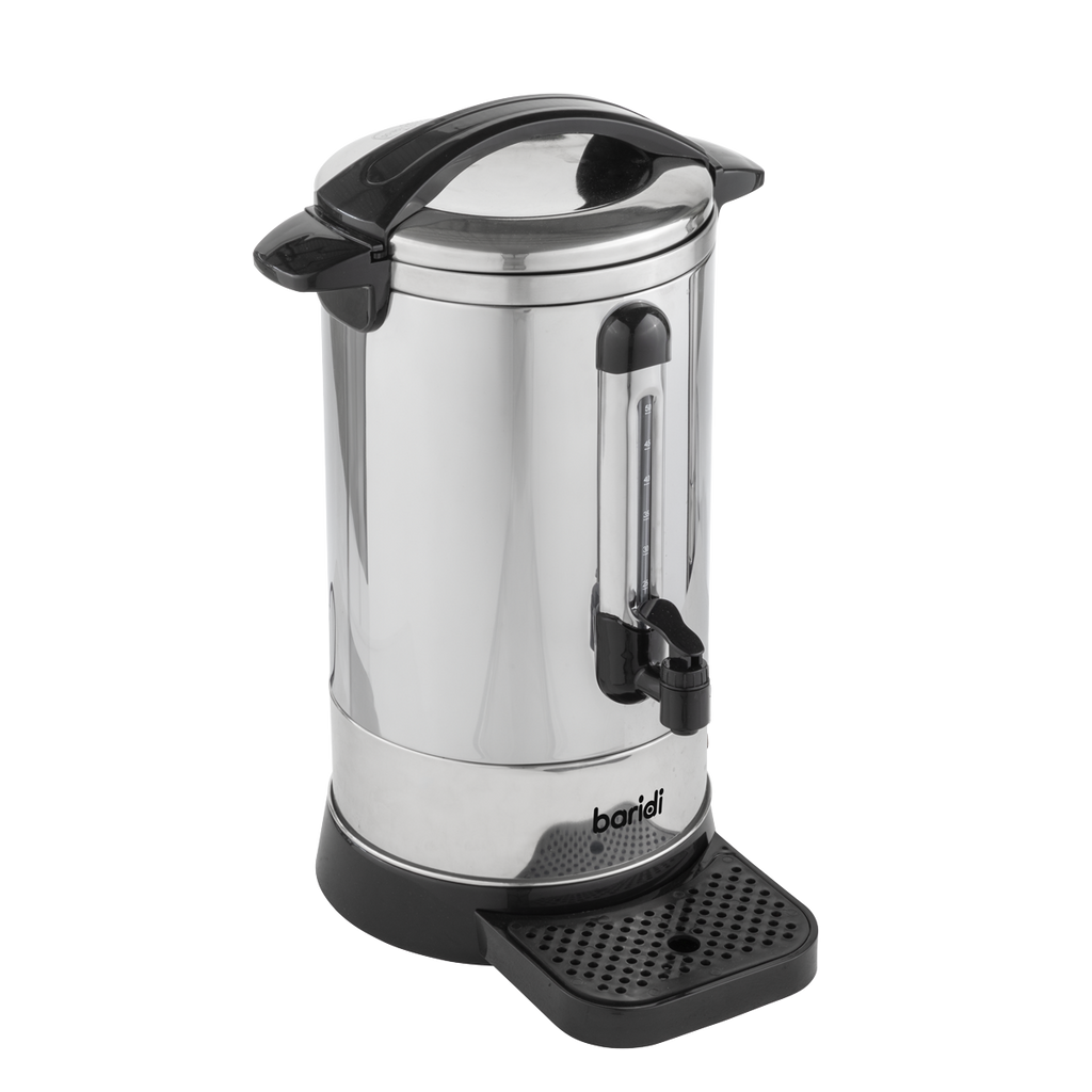 Baridi Hot Water Boiler/Tea Urn, 10L Capacity, Stainless Steel (DH269)