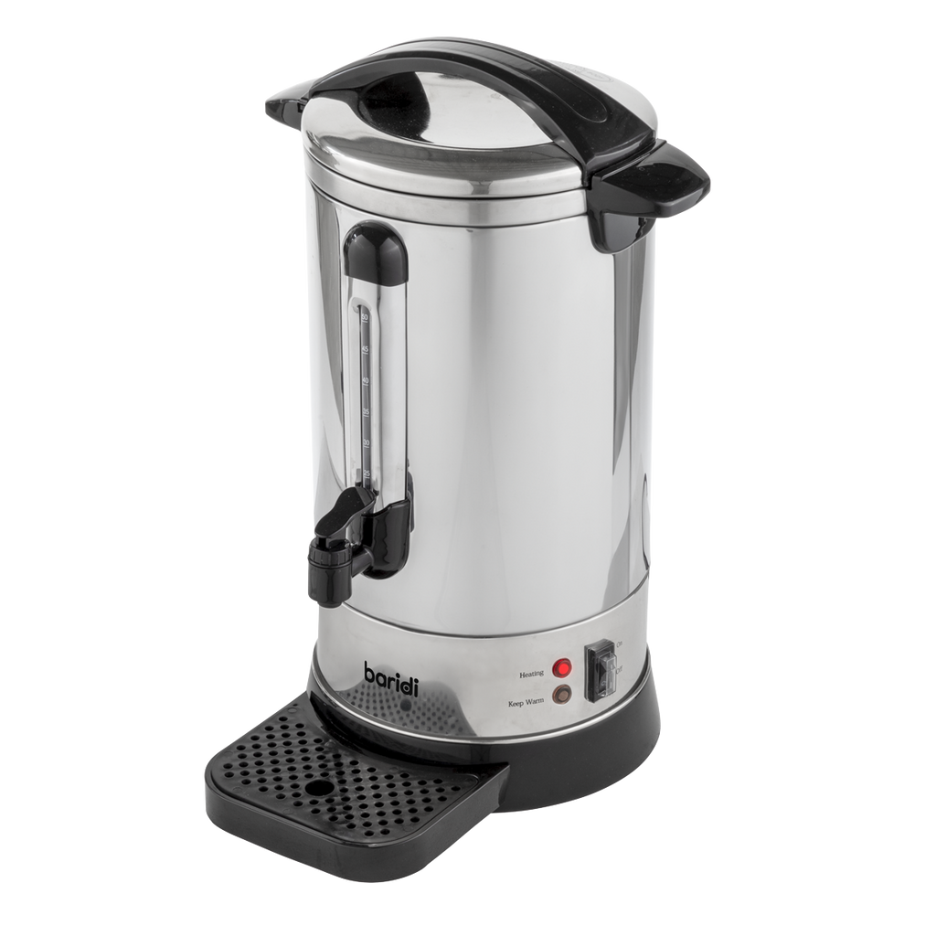 Baridi Hot Water Boiler/Tea Urn, 10L Capacity, Stainless Steel (DH269)