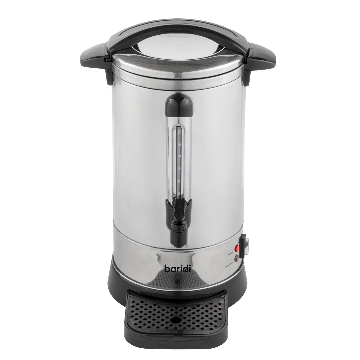 Baridi Hot Water Boiler/Tea Urn, 10L Capacity, Stainless Steel (DH269)