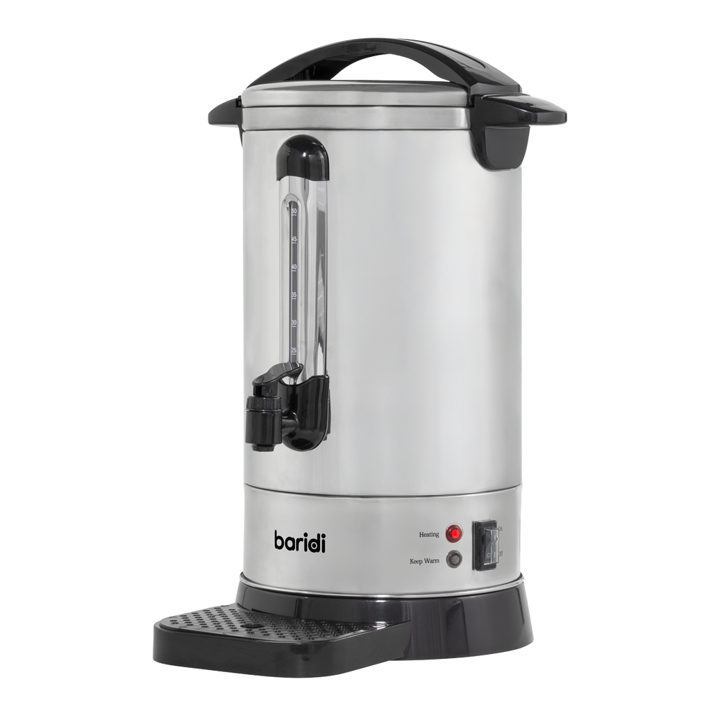 Baridi Hot Water Boiler/Tea Urn, 10L Capacity, Stainless Steel (DH269)