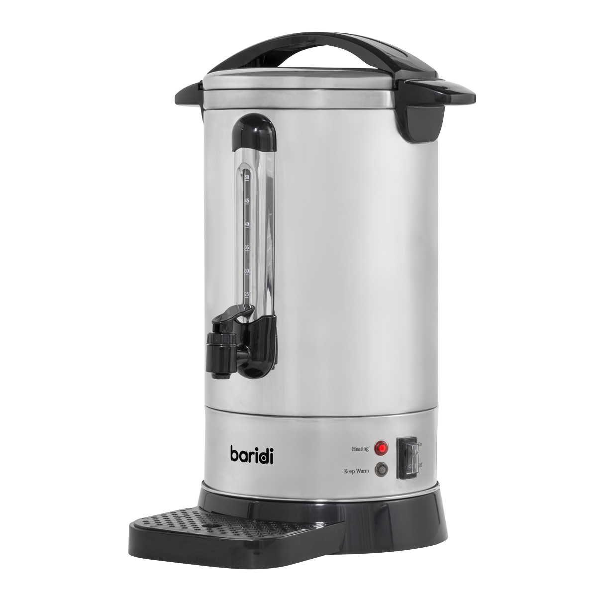 Baridi Hot Water Boiler/Tea Urn, 10L Capacity, Stainless Steel (DH269)