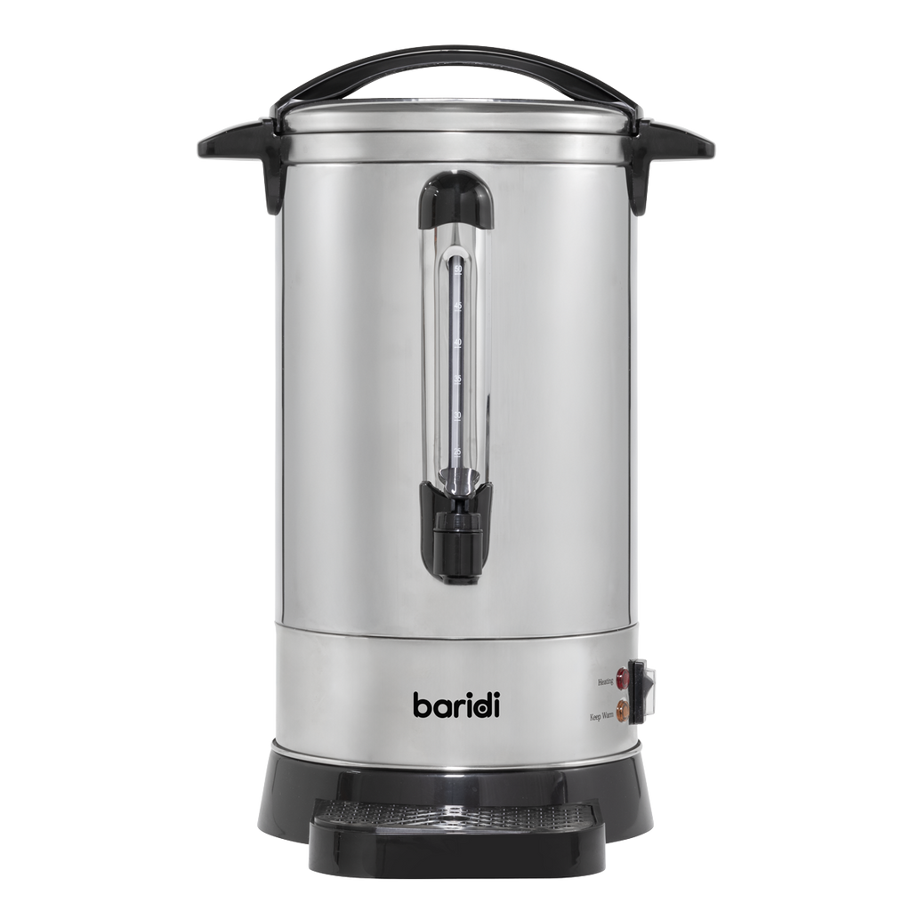 Baridi Hot Water Boiler/Tea Urn, 10L Capacity, Stainless Steel (DH269)